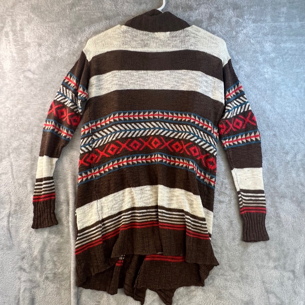 Kirra XS Southwestern Striped Open Front Cardigan Boho Festival Hippie‎ Indie - Picture 2 of 6
